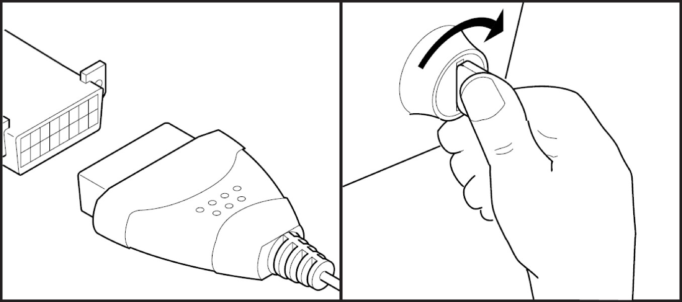 Connect handheld scan tool to vehicle DLC and turn ignition ON