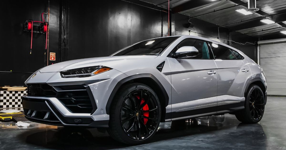 white sports car in a showroom - performance chip tuning