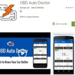 OBD Auto Doctor Interface Displaying Real-time Vehicle Data