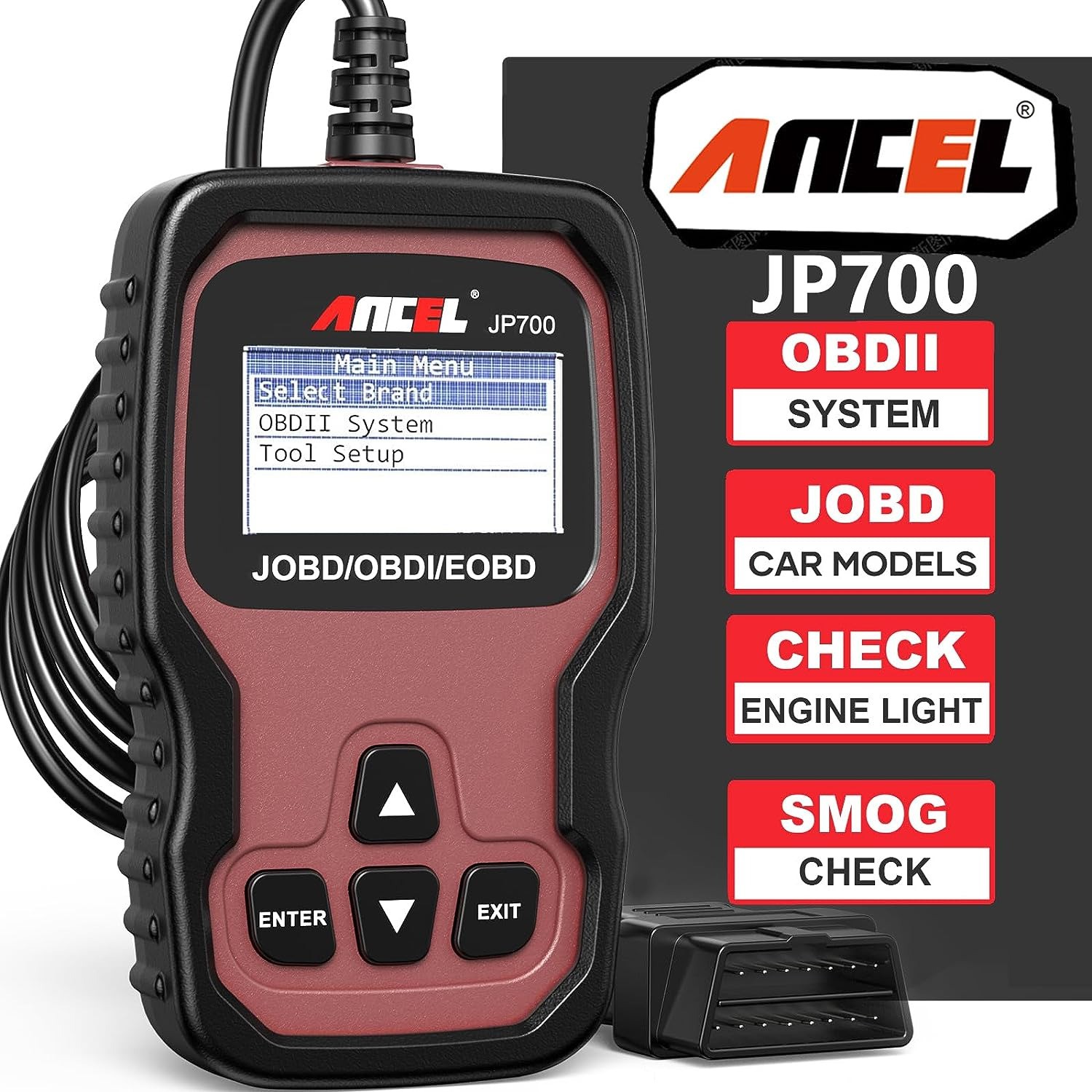 ANCEL JP700 Japanese OBD2 Scanner Displaying Diagnostic Information: A specialized tool for reading codes and diagnosing issues in Japanese Domestic Market (JDM) vehicles.